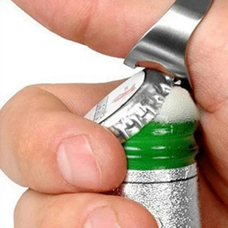 

Stainless Steel Ring Bottle Opener Handy Beer Drink Tool 40FP21
