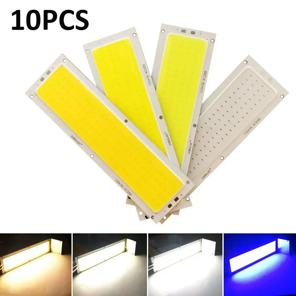 10X 1000LM светодиодный COB светильник полосы Панель лампа AC/DC 12V 20W 120 мм x 36
