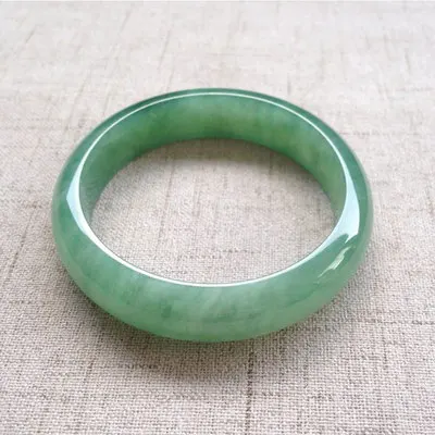 

Natural Burmese Jadeite Light Green 54-62mm Bracelet Elegant Princess Jewelry Gift for Mom and Girlfriend