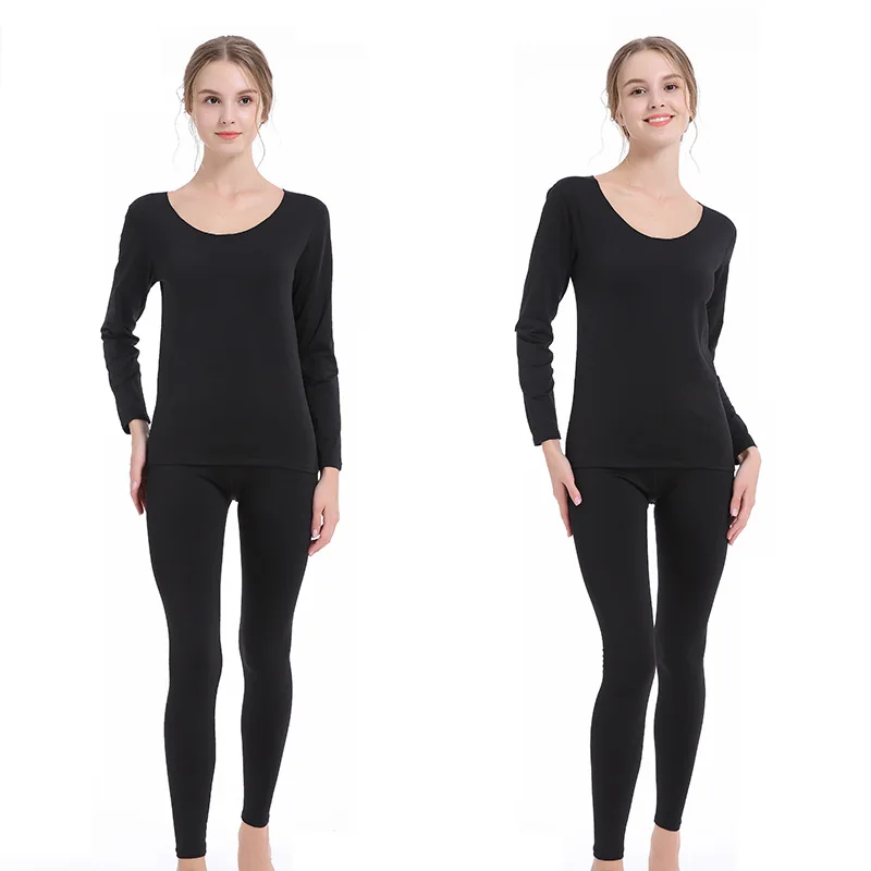 Fanceey Winter Thermal Underwear Women Quick Dry Anti-microbial Stretch Plus velvet Thermo Underwear Sets Female Warm Long Johns