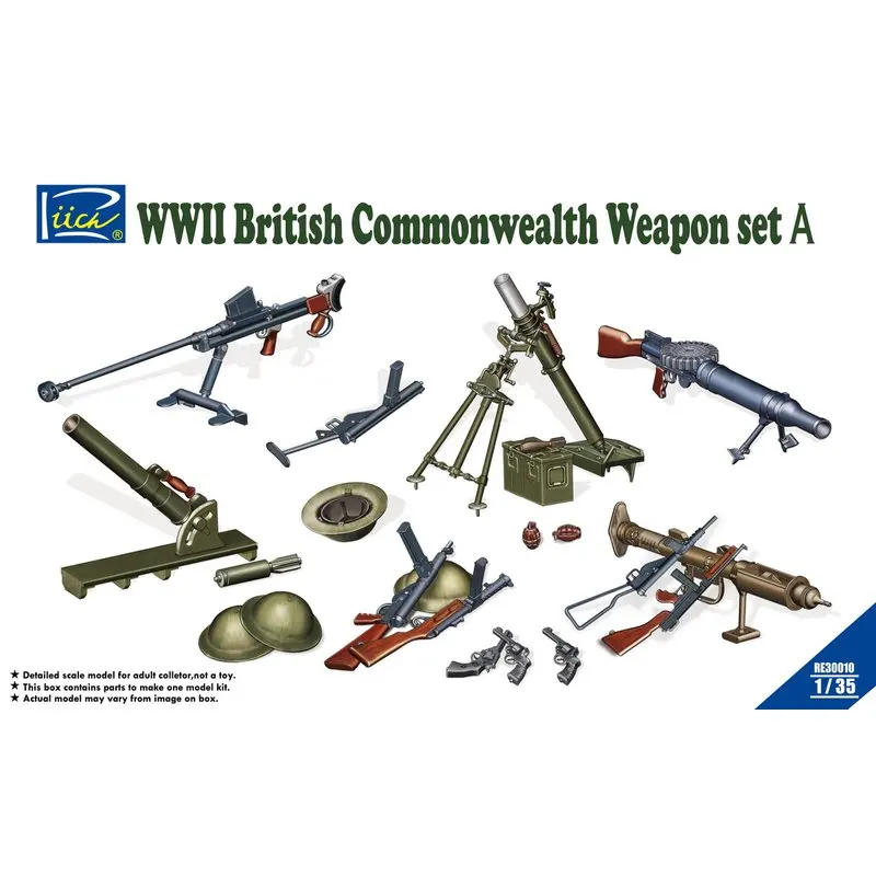 

Riich Models RE30010 1/35 WWII British Commonwealth Weapon Set A - Scale Model Kit