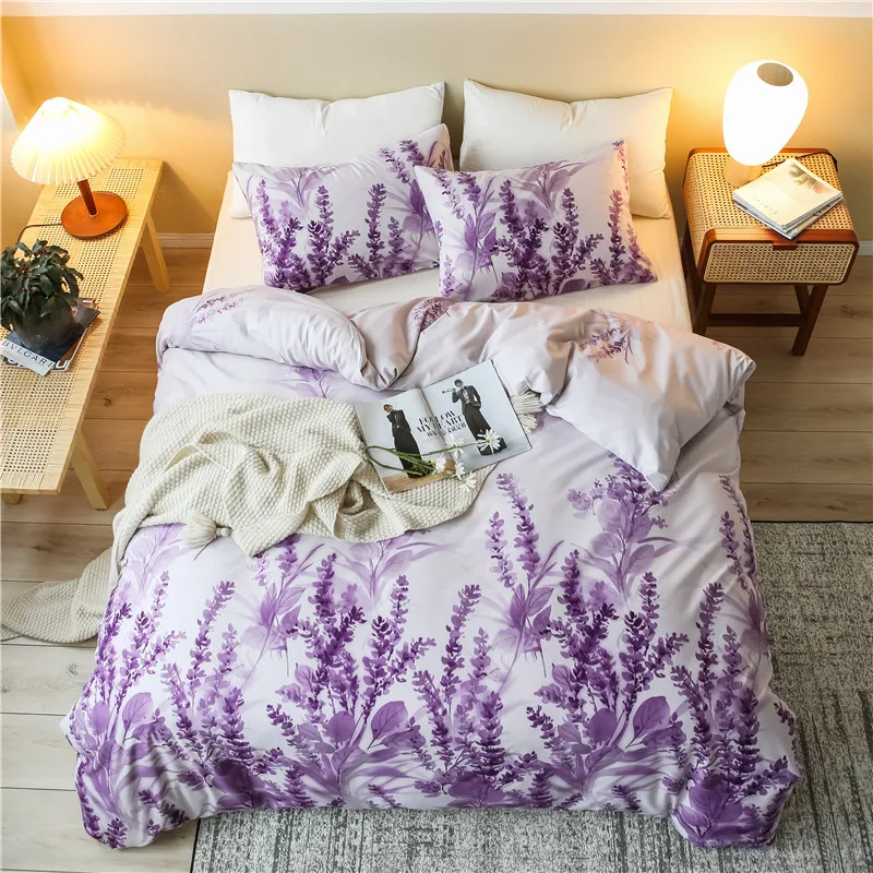

Luxury Bedding Set Flower Printed Duvet Set With Pillowcase Bedclothes Comforter Cover New Bedding Set for Home