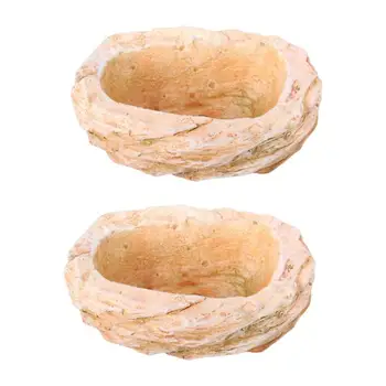 

2pcs Resin Flower Pot Simple Style Succulent Plant Pot Container Desktop Decoration For Home Office (A206: 14x10x4.5cm)