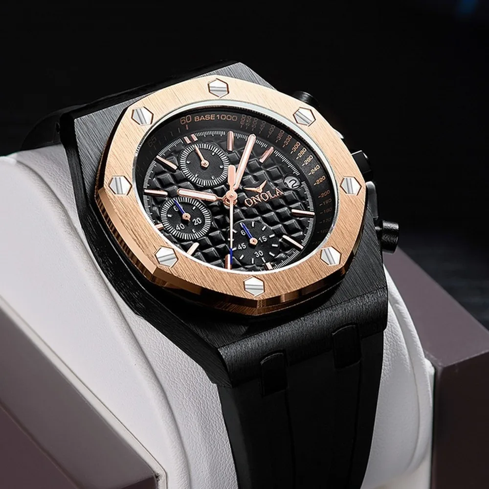 ONOLA Luxury Brand Quartz Watch Watch 2019 Sport Vintage Men Wristwatch Waterproof Unique Personality Fashion High Quality Watch