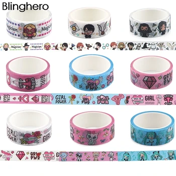 

20pcs/lot BH1006 Blinghero 15mmX5m Famous Movie Character Girls Power Washi Tape Cartoon Masking Adhesive Tapes Stationery