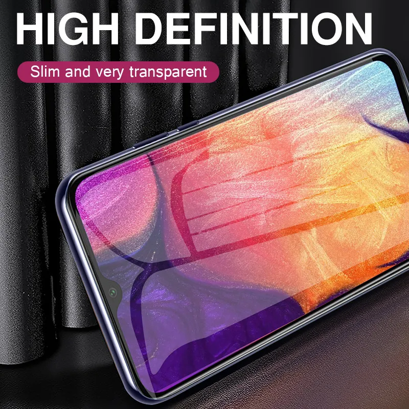 3Pcs Protective Tempered Glass For Samsung Galaxy A10 A20 A20e A30 A40 A50 A60 A70 A80 Screen Protector Glass Film Full Cover