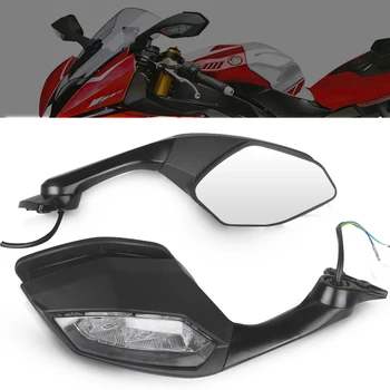 

Turn Signal Mirrors YZFR1 YZFR6 YZF R6 Motorcycle Accessories Rearview Mirror LED Turn Signal Light For Yamaha YZF R1 2015-2019