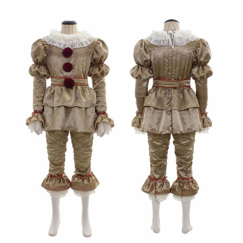 Halloween Stephen King's It Chapter Two Cosplay Costume Women Men Kids Carnival Party Joker Pennywise Clown Horror Scary Outfit