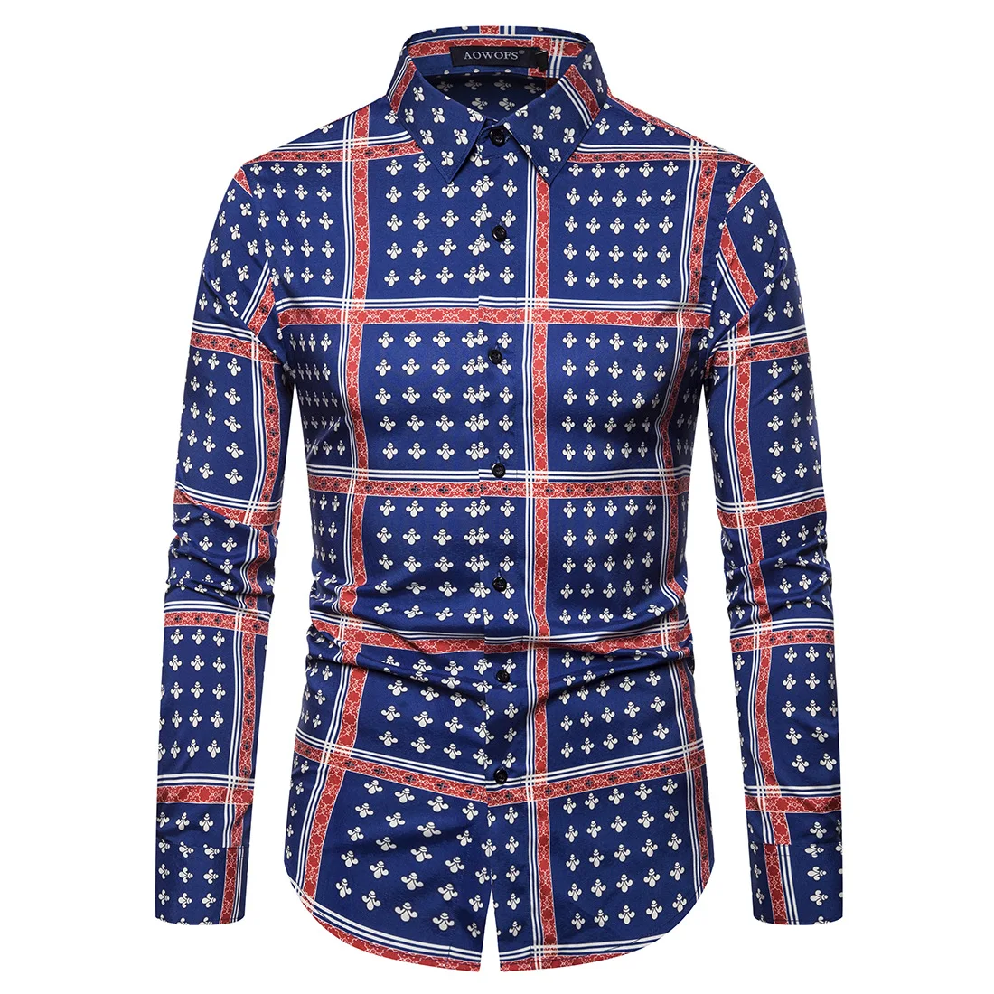 

Men's Plaid Design Men's Long Sleeve Shirt , Men Camisa Masculina US SIZE