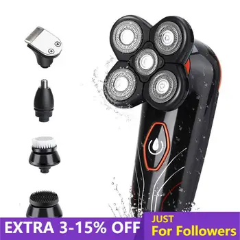 

5 In 1 4D Multifunction Electric Shaver For Men Head Electric Razor USB Rechargeable Shaving Beard Machine Electronic Trimmer