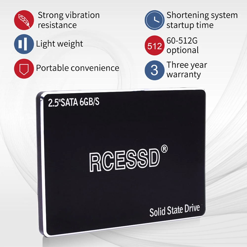 RCESSD металлический жесткий диск 120 ГБ 240 480 2 5 дюйма SATA III HDD HD SSD ноутбук ПК 480G
