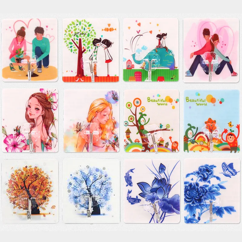 

10pcs/set Finishing Holder Hook Wall Multifunctional Hanger Holder Adhesive Hooks Kitchen Home Storage Organizer