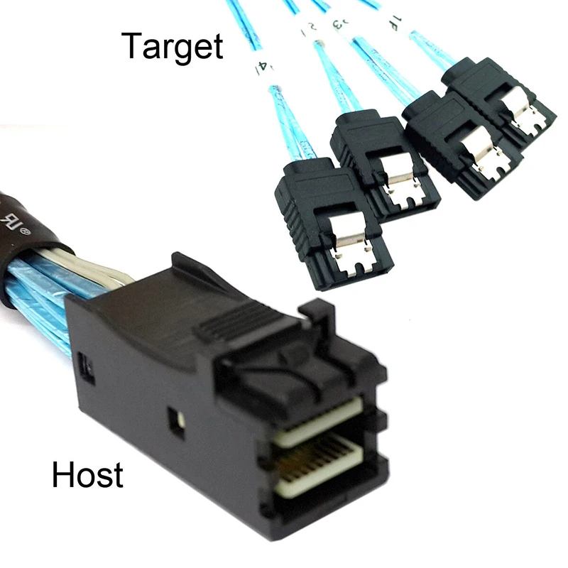 Новый мини SAS SFF 8643 хост 4SATA 7pin жесткий диск 6 Гбит/с кабель сервера данных
