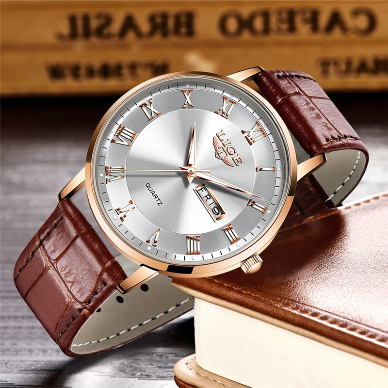 Marke LIGE Frauen Uhr Rose Gold Montre Femme Frauen Ultra-dünne Mode Uhren Para Mujer Luxus Dame Handgelenk Uhren reloj Mujer