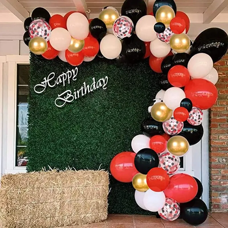 10pcs Red Black Latex Balloon Birthday Party Decorations Adult Valentine's Day Wedding Helium Globos Baby Shower Girl Boy Ballon | Дом и