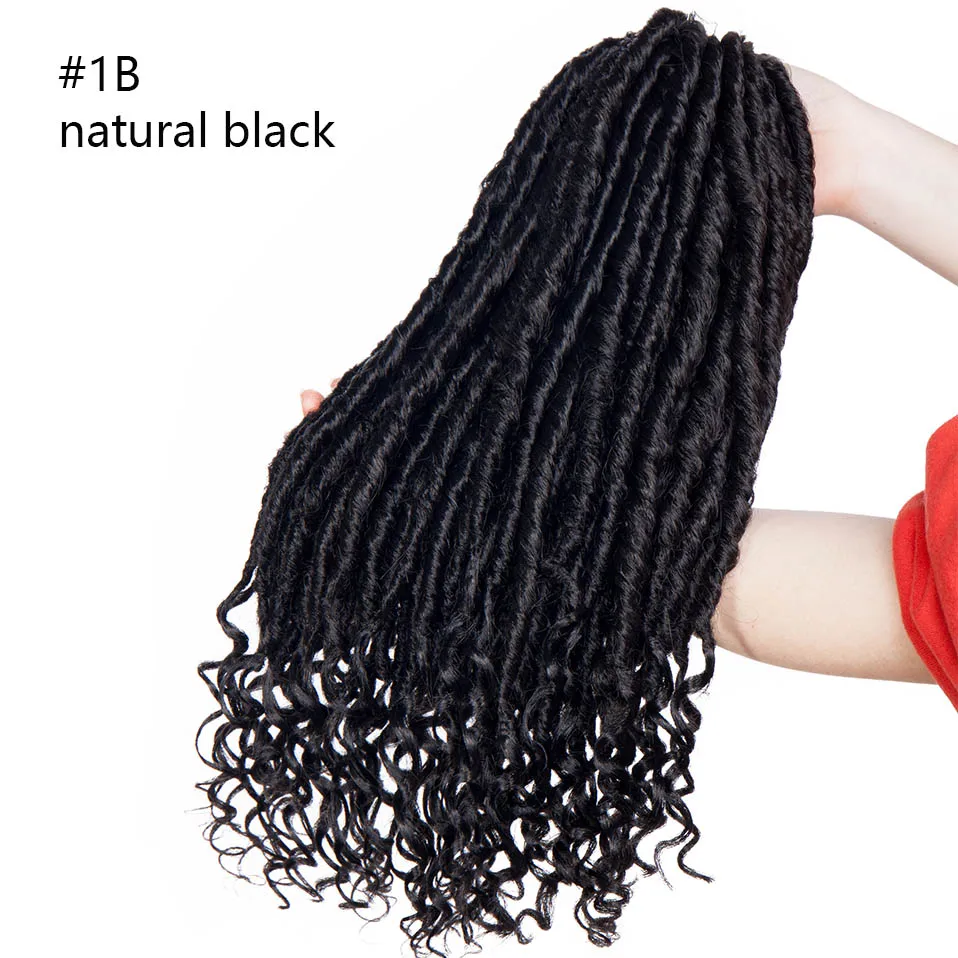 natural black SNOILITE синтетические 16 дюймов богини искусственные локоны в стиле Crochet плетеные волосы 24 пряди/шт богемные Омбре плетение волос для женщин - Цвет: natural black