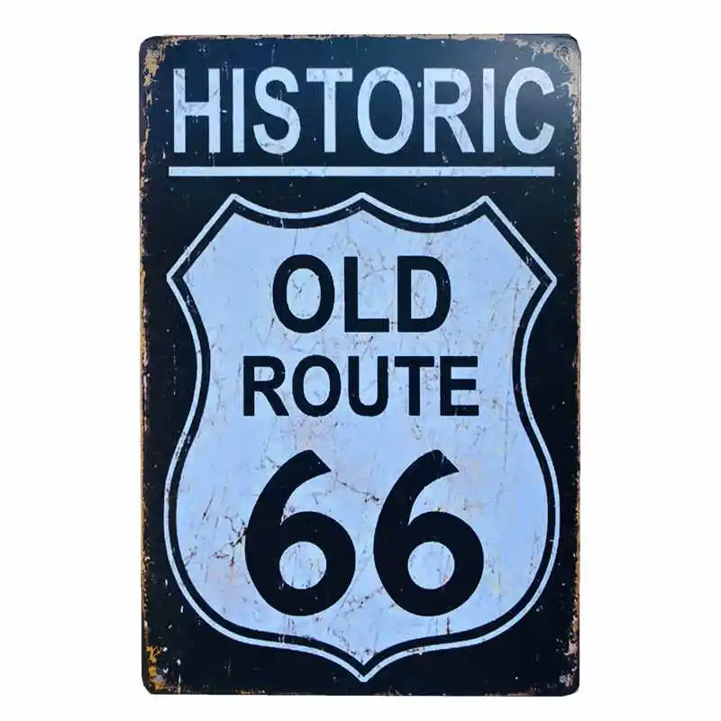 Небесно-голубой Бесплатный Wi-Fi папа гараж Route 66 винтажные металлические вывески домашний декор винтажные оловянные вывески для паба винтажный Декор - Цвет: Небесно-голубой