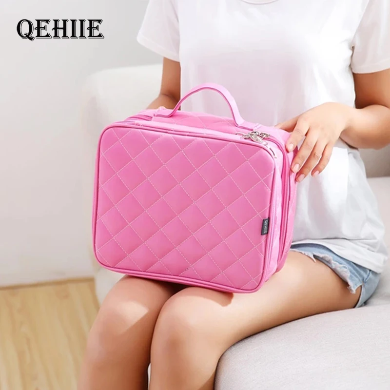 Beautician Necessary Double Layer Cosmetic font b Bag b font Box Women Beauty Vanity Make Up
