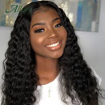 

Water Wave 3 Bundles With Closure 4x4 Human Non Remy Brazilian Hair Weave Bundles With Black Lace Closure Free Shipping Allure