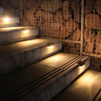 

4pcs Solar Wall Light Outdoor Waterproof Patio Stair Garden Yard Fence Lamp Living Room Hallway Stair Home Decor