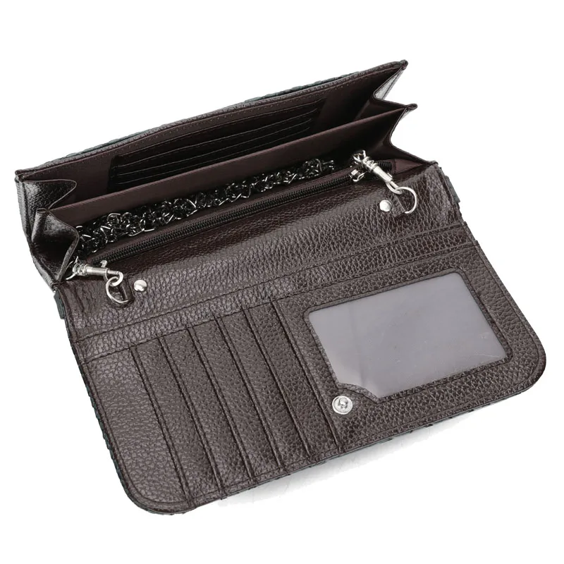  Luxury Genuine Python Leather Hand Bags Cross Body Shoulder Bag Snakeskin Designer Day Clutch Chain - 4000097428376