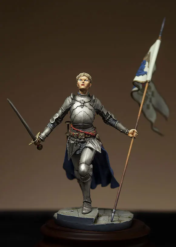 

Girl Hero 1/24 Scale Jeanne la Pucelle Miniatures Unpainted DIY Assembling Static 75MM Female Historical Figure Resin Model Kits