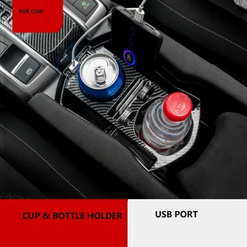 

For Civic 10th 2016-2020 High Quality Car Central Cup Holder Storage Box Auto Central Cup Holder Organizer Car Assessories 2020