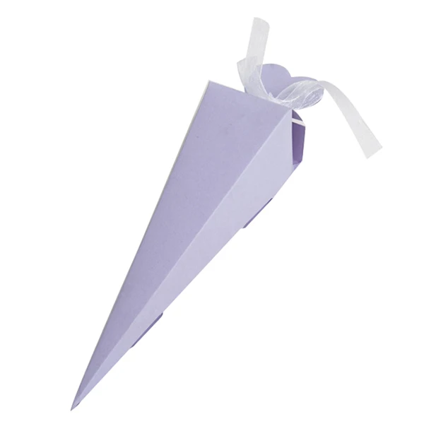 Purple Конусный наконечник для мороженого, тройная коробка для конфет, подарочная упаковка с ручной церемонией, Свадебная коробка - Цвет: Purple
