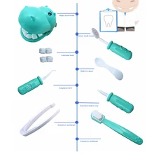 Высокое качество 9 шт. Игровой Набор доктора для детей ролевые игры стоматолога Медицинский Набор плюшевая игрушка для малышей