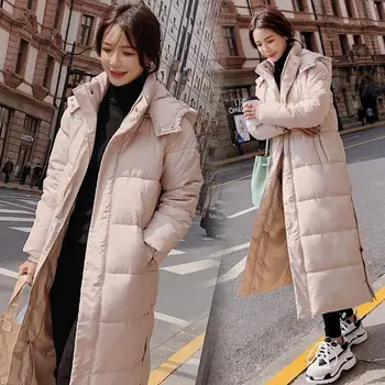 

puffer coat Cotton Woman Ins Long Fund Cotton-padded Jacket 2019 Back Season Cotton-padded Clothes Schoolgirl Winter outerwear