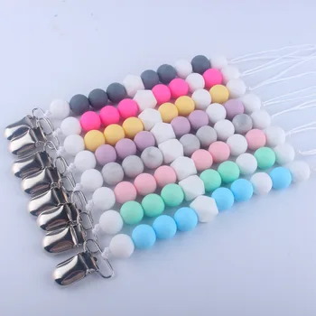 

20 Color Baby Pacifier Clip Chain Baby Teeting Chains Teeth Molar Teething Chain Pacifier Clips Nipple Holder For Infant Feeding