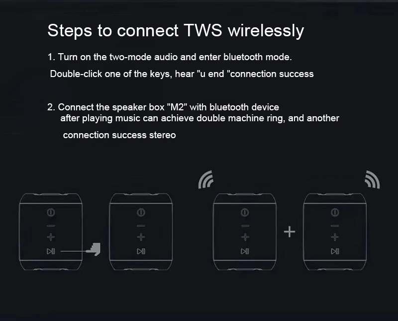 Ture беспроводной мини Bluetooth Водонепроницаемый Анти-осенний открытый динамик 360 градусов стерео объемный звук портативный Hi-Fi бас M2 ПК