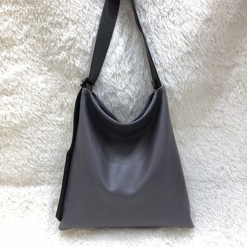 DIENQI реального сумка женская из натуральной кожи Для женщин Сумки сумка Курьерские сумки для Для женщин большой дамы сумки портфель - Цвет: Grey