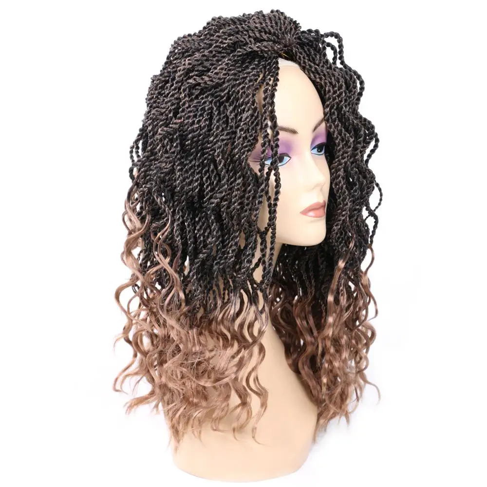 DAIRESS 14" Senegalese Twist Hair 35Roots/Pack Wavy Crochet Twist Hair Braiding Hair Extensions Senegalese Twist Crochet Braids