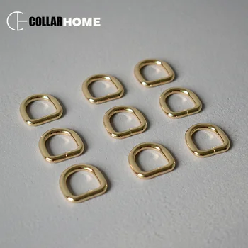 

200pcs Gold plated metal D Ring 20mm for bag craft dog collar pet straps D-shaped buckle handmade sewing garment accessories