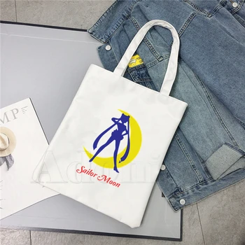 

Sailor Moon Anime Design Shoulder Canvas Bags Large Capacity College Harajuku Handbag Women Bag Shopping Bag