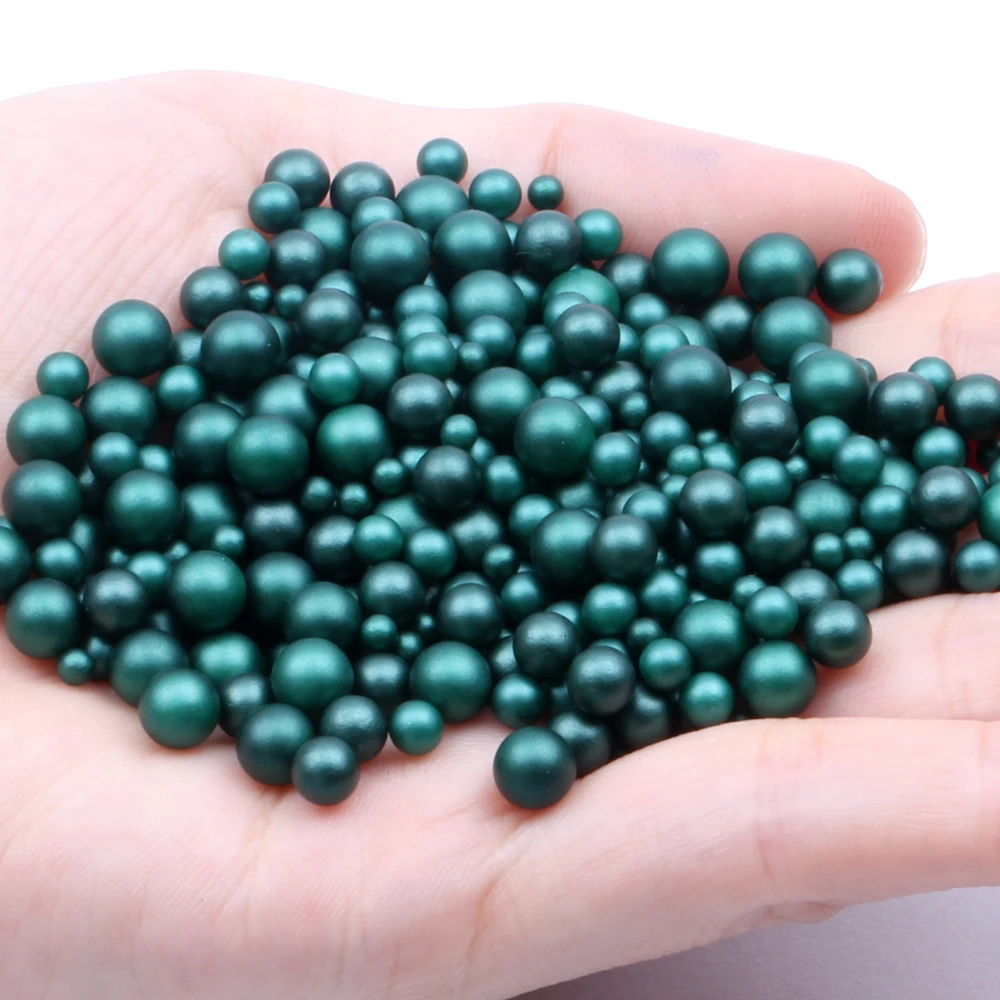 10 dark green Смешанные размеры 3456 мм 100pca без круглое отверстие жемчуг много матовых цветов доступны Многоцелевой DIY украшения ремесла - Цвет: 10 dark green