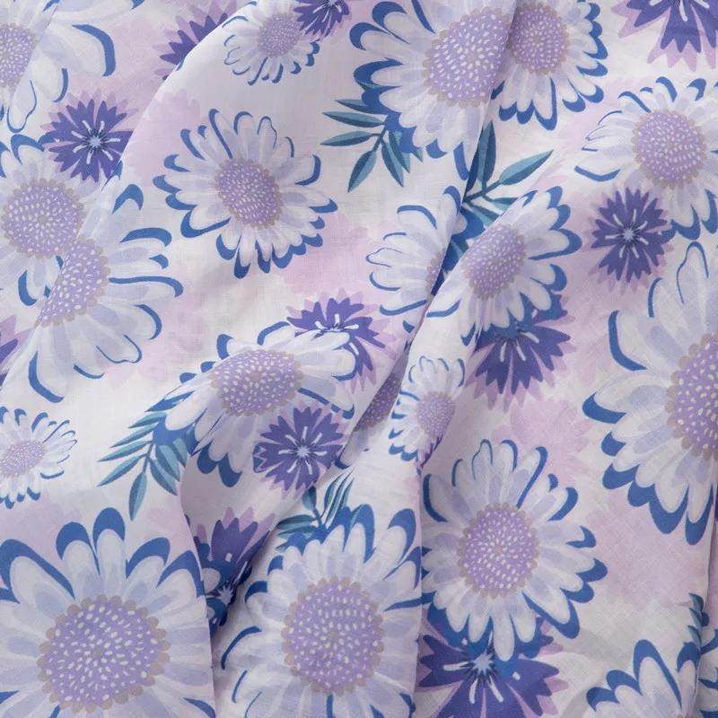 Натуральная ткань рами Sagittaria печать tissu модный фирменный халат платье лоскутное