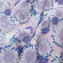 Натуральная ткань рами Sagittaria печать tissu модный фирменный халат платье лоскутное