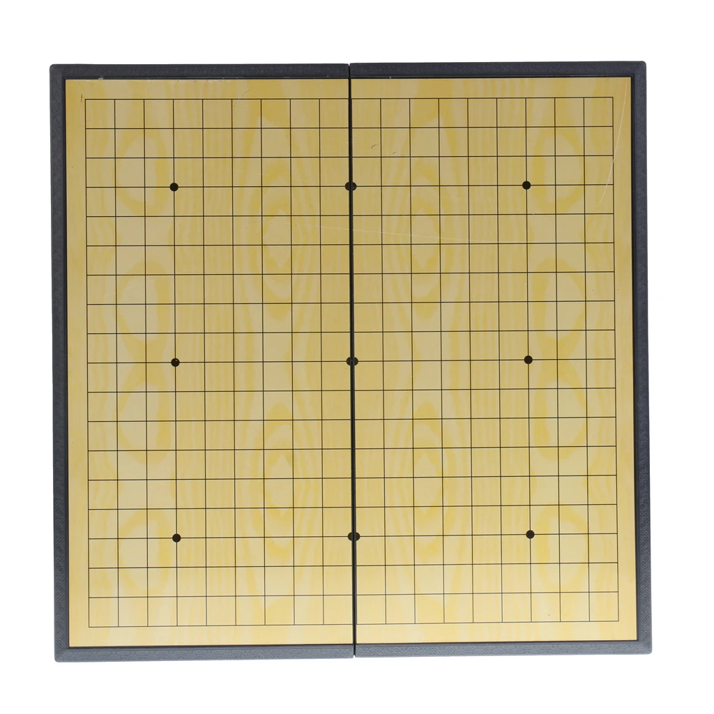 Foldable Game of Go Board Game WeiQi Chessboard Full Set 28.5x28.5cm Resin