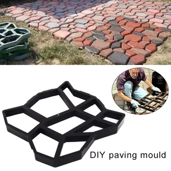 

Irregular Shape Cement Mold Concrete Mold Paving Mold Stone Pavement Driveway Black DIY Stepping Sturdy