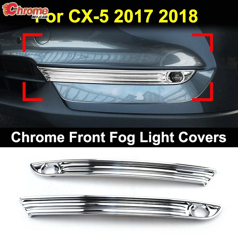 Для Mazda CX-5 CX5 KF хромированный передний противотуманный светильник, противотуманный светильник, накладка на бампер, украшение для автомобиля