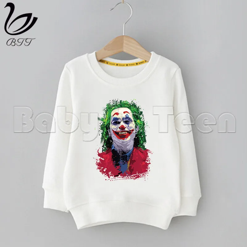 Детские толстовки с капюшоном с забавным принтом «Joker Joaquin Phoenix»; толстовки с капюшоном для мальчиков; повседневные толстовки; осенне-зимняя толстовка с капюшоном