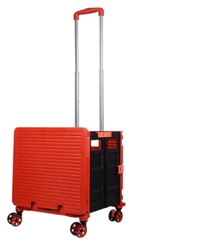 

Portable Shopping Cart Universal Four-wheel Folding Storage Cart Home Basket Trolley Buy Vegetables Small Cart