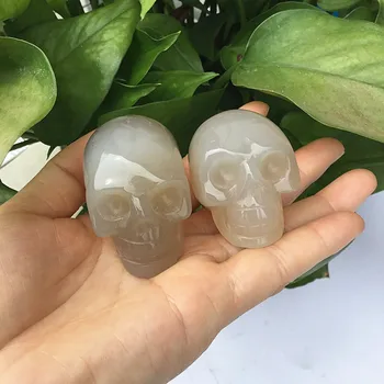 

Hand Polished Agate Skull Crystal Skull Genstone Stone Reiki Healing