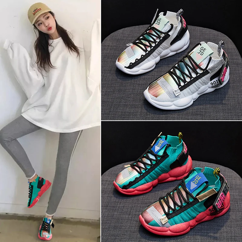 Обувь; женские кроссовки; повседневные разноцветные tenis feminino Moda Mujer