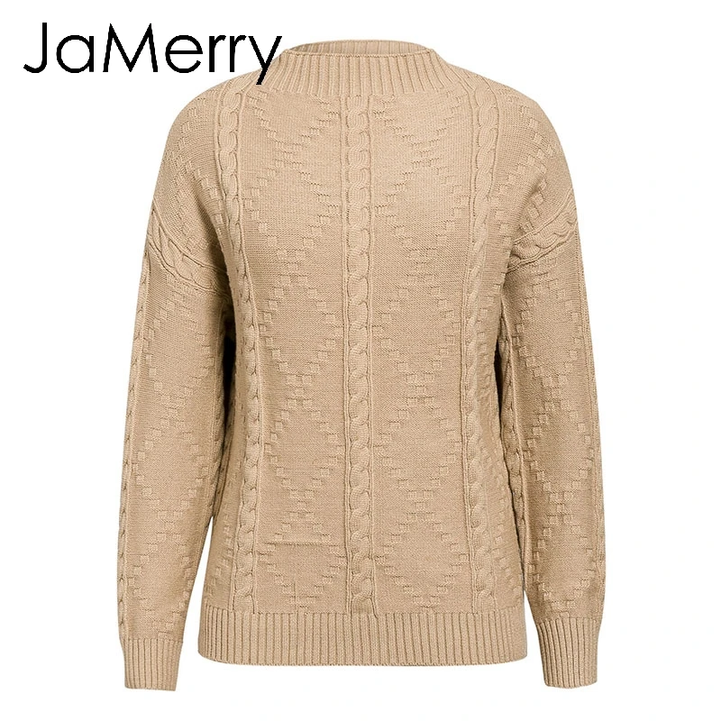 JaMerry Vintage elegant two piece set women knitted dress suit Autumn winter long sleeve ladies suit Party female sweater dress - Цвет: Top Khaki