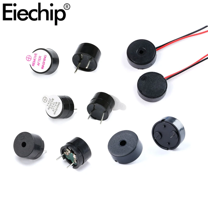 10pcs 3V 3.3V 5V 12V 24V Active Buzzer Magnetic Long Continous Beep Tone 12MM 9.5MM Active/Passive Piezo Buzzers Fit For Arduino |