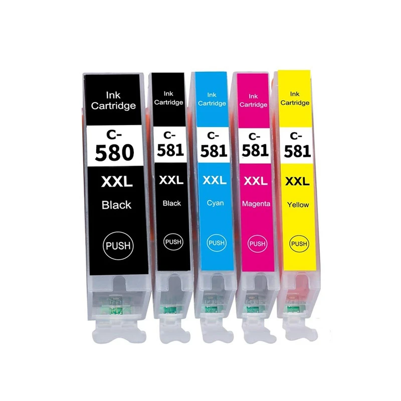 Supply Guy 5 XXL Inktpatronen met chip compatibel met Canon PGI-580 CLI-581 voor Pixma TR7500 TR7550 TR8550 TS6100 TS6150 TS6151 TS6250 TS6251 TS6350 TS6351 TS705 TS9550 TS9551c Supply Guy 5 XXL Inktpatronen met chip compatibel met Canon PGI-580 CLI-581 voor Pixma TR7500 TR7550 TR8550 TS6100 TS6150 TS6151 TS6250 TS6251 TS6350 TS6351 TS705 TS9550 TS9551c