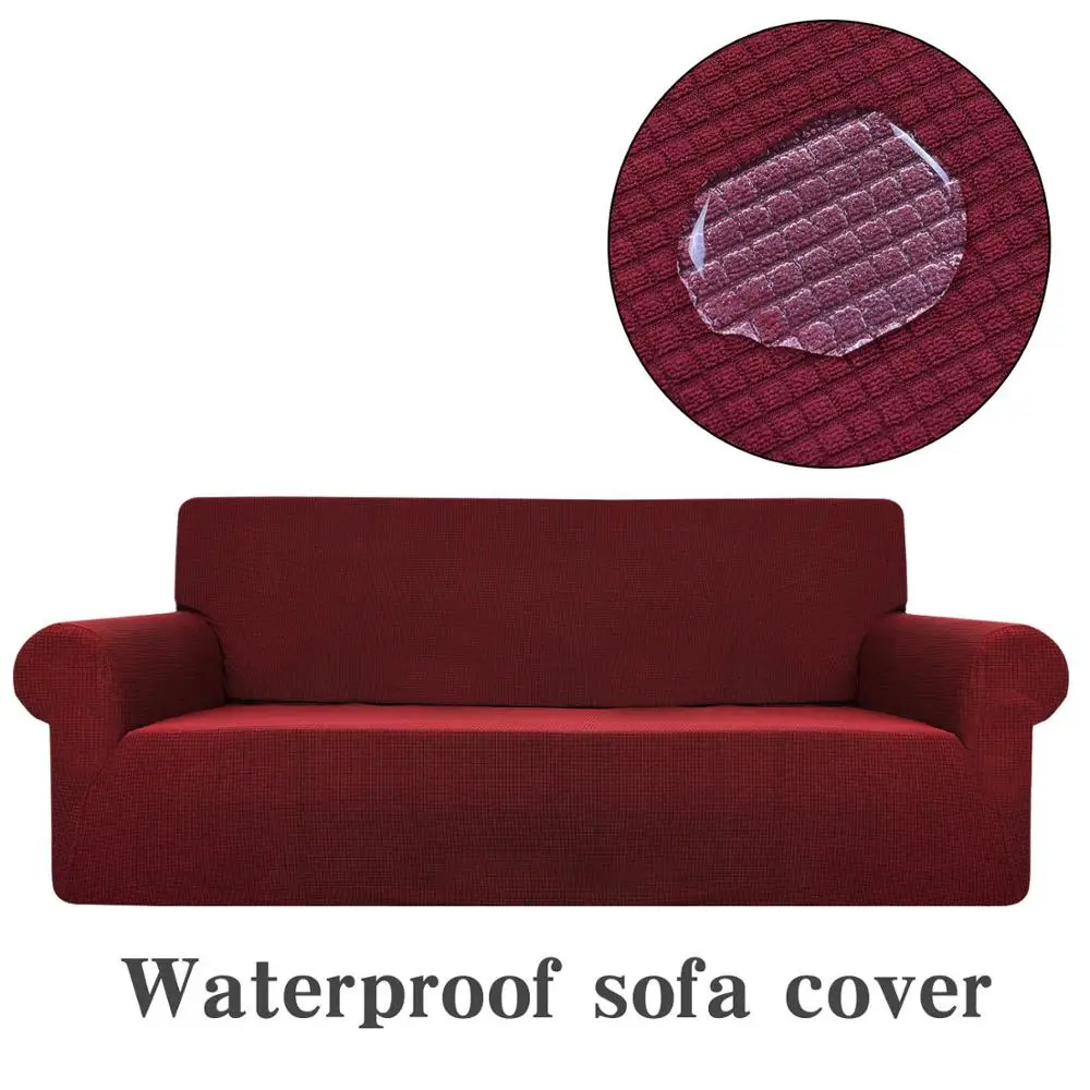 Водонепроницаемый Эластичный чехол для дивана для гостиной, твердый сетчатый чехол для дивана, чехол для дивана, стрейч дивана, чехлы для диванов, защитный диван - Цвет: red